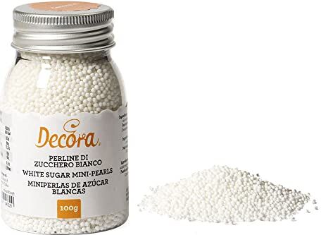 Decora Cf 100 G Perline Di Zucchero Bianco, Certificato biologico