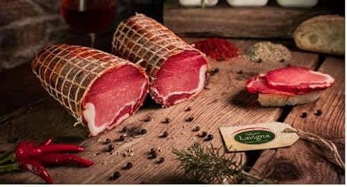 Generico ESTOCK1FOOD Filetto Lonza 500g Sottovuoto Bresaola Di Suino Filetto Magro Artigianale Stagionato Essiccato Prodotto In Calabria (500 gr)