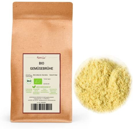 Kamelur Brodo Vegetale BIO Senza Lievito E Senza Glutammato Brodo Vegetale BIO In Polvere Composto Da Verdure E Spezie BIO Di Alta Qualità Brodo Vegetale BIO In Confezione Biodegradabile 500G