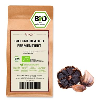Kamelur aglio biologico 4 tuberi 180 g nero fermentato – nero garlic da coltivazione biologica controllata