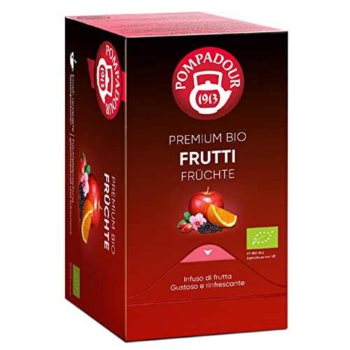 Pompadour Tisa4na Pomapdour Premium Bio Frutta 20 Filtri 60g Vegan Senza Glutine