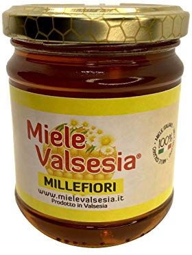 Generico Miele Millefiori Naturale e Biologico della Valsesia 3 x 250 gr Made in italy Senza Conservanti Naturale e Sano