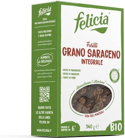 Generico 6X FELICIA FUSILLI DI GRANO SARACENO INTEGRALE. NATURALMENTE SENZA GLUTINE (6 CONFEZIONI DA 340gr) Confezione da 340 g