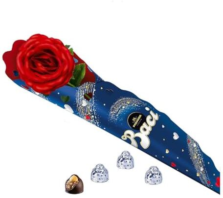 Nestle Rosa Rossa Baci Perugina + 75 gr di Baci Perugina Un Doppio Regalo per San Valentino, Cioccolato e Nocciole, Momenti Dolci e Romantici CoCoCiok