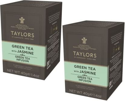 Generico Taylors of Harrogate   Té Verde al Gelsomino Fresco e Floreale 2 x 20 Bustine di Tè (80 Gr)   Verde Tea Gelsomino in Bustine