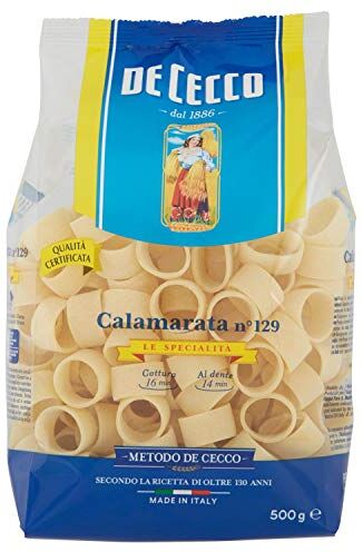 De Cecco Calamarata n 129, Pasta di Semola di Grano Duro 12 pezzi da 500 g [6 kg]