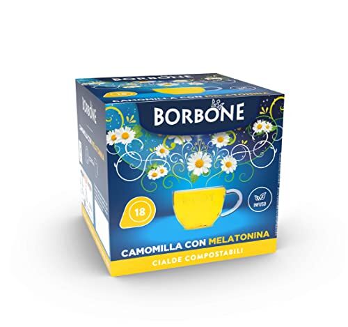 CAFFÈ BORBONE Camomilla con Melatonina 72 cialde (4 astucci da 18 cialde) Sistema ESE