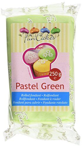 FunCakes Pasta di Zucchero Verde Pastello, 250 gr Confezione da 4