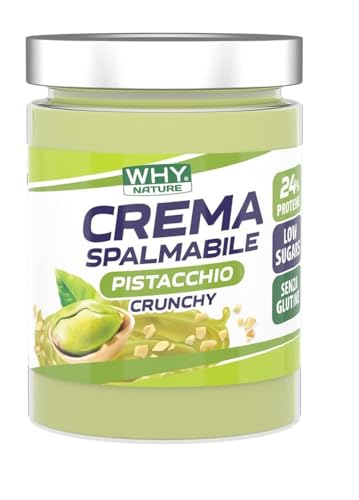 Generico WHY NATURE CREMA SPALMABILE PISTACCHIO Crema Proteica Al Pistacchio Senza Glutine Crema Pistacchio Crunchy (Box da 3 pezzi da 300 gr)