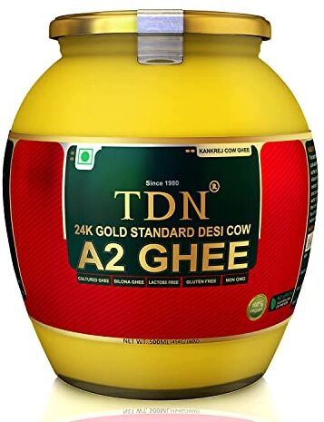 Blessfull Healing TDN® A2 Puro Ghee   A2 Ghee metodo Bilona   Ghee di vacca biologico A2 120 ml