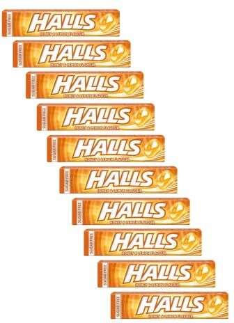 Generico Halls®   Caramelle Rinfrescanti Senza Zucchero   Halls® Miele e Limone   Caramelle Gusto Miele & Limone 10 Pezzi (320 Gr)