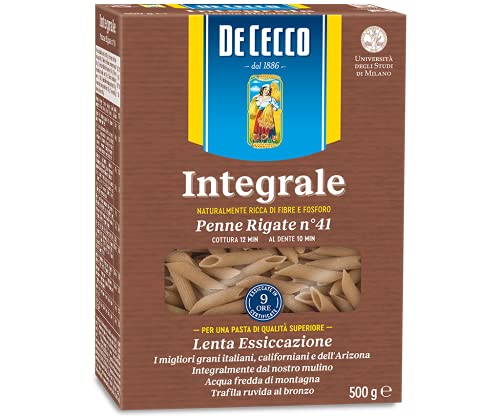 De Cecco Penne Rigate Integrali 6 pezzi da 500 g [3 kg]