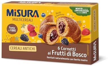 Misura Cornetti ai Frutti di Bosco Multigrain   con Cereali Antichi   Confezione da 298 grammi