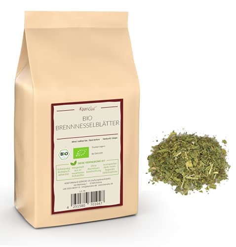 Kamelur 250g foglie di ortica BIO essiccate e tagliate per il tè all'ortica BIO tè all'ortica di alta qualità senza additivi Ortica BIO in confezione biodegradabile