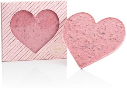 Venchi Collezione Festa della Mamma Lastra di Cioccolato Artigianale Brutto&Buono Lampone, Mandorle, Rosa a Forma di Cuore, 300 g Idea Regalo Senza Glutine