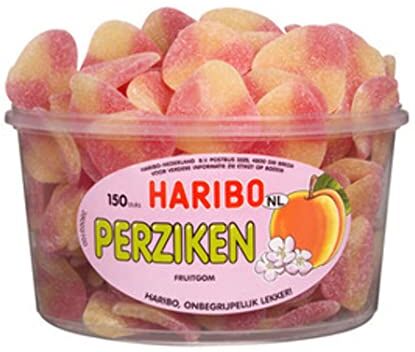 HARIBO , caramella gommosa alla frutta, confezione da 150 pezzi, alla pesca