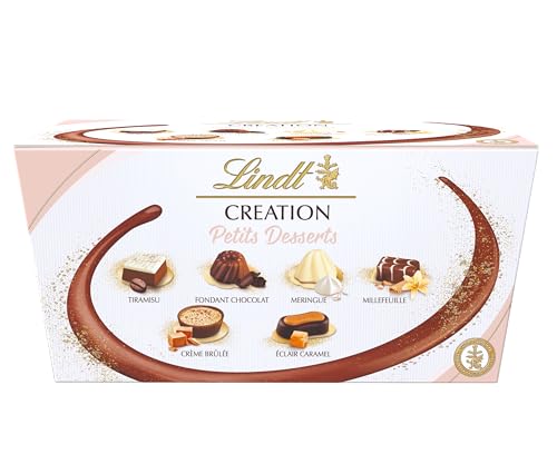 Lindt Creation Dessert Ballotin Scatola di cioccolatini assortiti, 19 praline, 200 g, cioccolato bianco e fondente