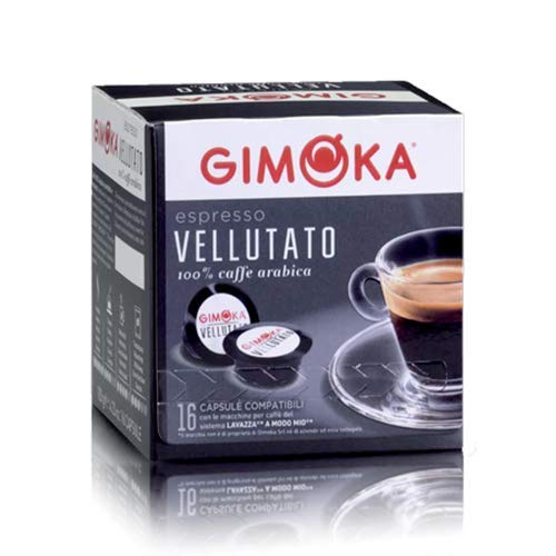 Gimoka 16 Capsule Compatibili A Modo Mio  Espresso Vellutato 100% Arabica