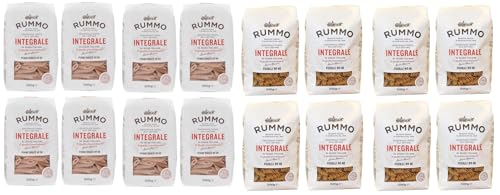 Rummo Pasta Integrale Confezione Prova 8x Penne Rigate + 8x Fusilli Pasta Italiana ( 16 x 500g )