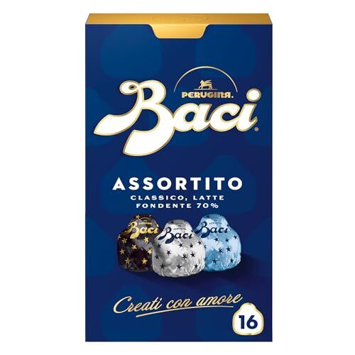 Perugina BACI  Assortito Cioccolatini ripieni al Gianduia, Scatola 200g