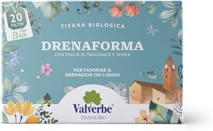 VALVERBE Tisana Drenaforma Biologico 20 Filtri Pacco da 6 180 g