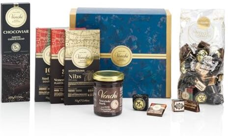 Venchi Degustazione Gourmet Fondente Cioccolato Fondente Assortito, 1 kg Idea Regalo Senza Glutine