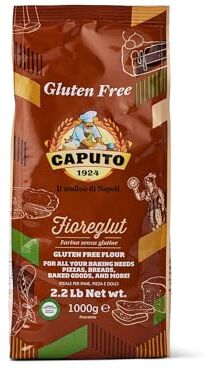 Caputo Fioreglut Preparato per Prodotti da Forno senza Glutine con Amido di Frumento Deglutinato, Destrosio, Amido di Mais, Farina di grano Saraceno, Amido di Riso, Fibra di semi di psyllium. 1 Kg