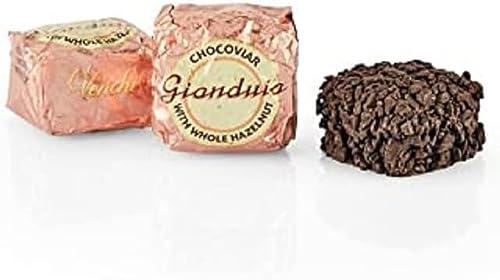 Venchi Cubotto Chocoviar Gianduia Cioccolatini ripieni di Gianduia n. 3 con Nocciola Piemonte I.G.P. sfusi Confezione da 1kg Vegano Senza Glutine