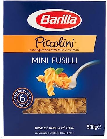 Generico Pasta Barilla Piccolini Mini Fusilli 12 Pacchi da 500 gr