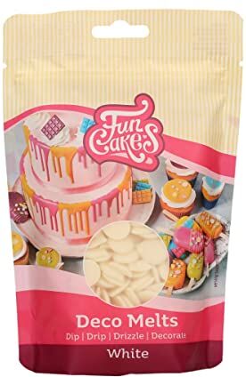 FunCakes Deco Melts Bianco Immergi, Gocciola, Condisci E Decora! Sciogliere Nel Microonde E Versare In Ogni Forma. 250 g