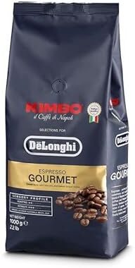 DeLonghi Kimbo DLSC609 Caffè in grani 80% Arabica e 20% Robusta per Macchine da Caffè Automatiche, 1kg, Made in Italy, Tostatura leggera, Gusto delicato, Origine Salvador, Guatemala, Brazil, Java