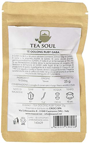 TEA SOUL Tè Oolong Gaba Ruby da Taiwan 25 g