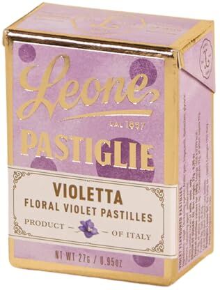 Generico Caramelle Dure Pastiglie Leone Gusto Violetta Pacchetto da 30 g (6 Pezzi)