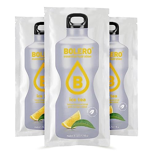 Bolero Drinks 96 bustine da 8 grammi gusto Ice Tea Lemon Preparato istantaneo per Bevande con Stevia e Vitamina C e Senza Zucchero