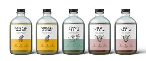 Pro-Ject Garum [PACK 5x250ml] Insaporitore liquido (2xBeef-1xVeggie-2xChiken, 5x250 ml) ~ 250 porzioni