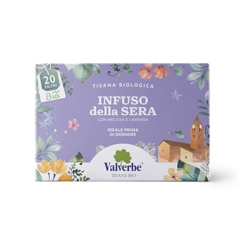 VALVERBE Tisana Infuso della Sera Biologico 20 Filtri Pacco da 6 180 g