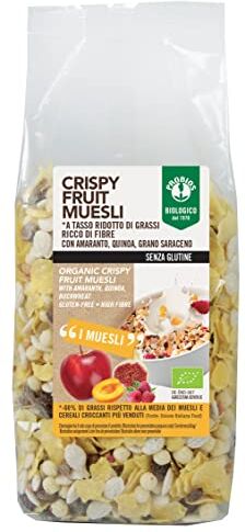 Probios Crispy Fruit Muesli 325 gr [confezione da 6], Senza glutine