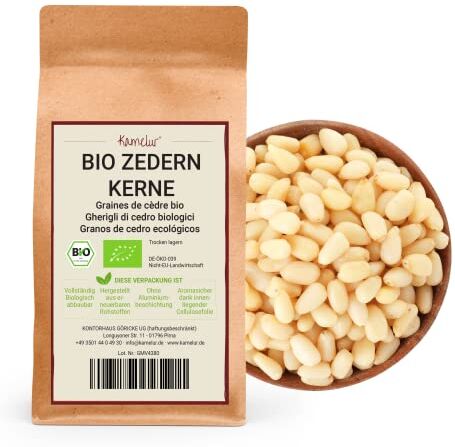 Kamelur Pinoli Di Cedro Biologico Siberiano Da Raccolta Spontanea Nuovo Raccolto Pinoli BIO Non Trattati E Senza Additivi 500 G (1Er Pack)