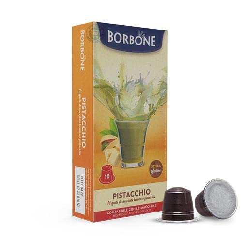 CAFFÈ BORBONE 60 Capsule Caffe Borbone Compatibili con Nespresso Bevanda al Cioccolato Bianco e Pistacchio L' Emporio del Caffè