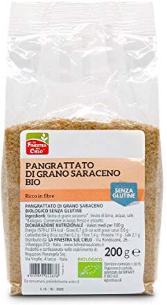 LA FINESTRA SUL CIELO Pangrattato grano Saraceno S/Glutine Bio 200 gr