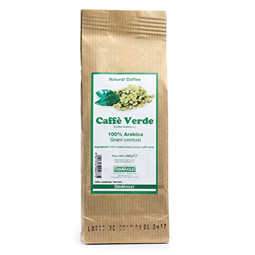 Erbavoglio Caffè Verde in Grani mantiene intatti tutti gli aspetti benefici dei chicci originali 200 g