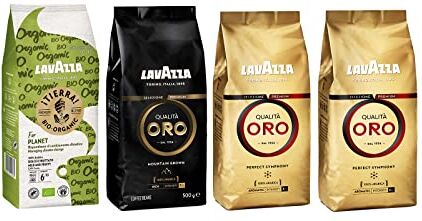 Lavazza , Mix Pack Grani, 4 Confezioni da 500g, Qualità Oro, Qualità Oro d'Altura, Tierra for Planet