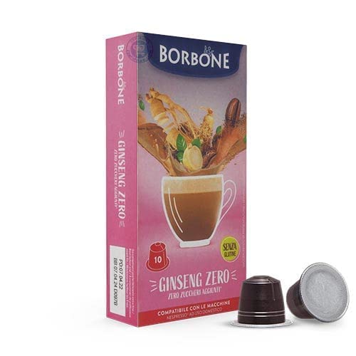 CAFFÈ BORBONE 60 Capsule Caffe Borbone Compatibili con Nespresso Ginseng Zero Senza Zuccheri Aggiunti L' Emporio del Caffè