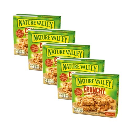 Generico Nature Valley®   Barrette Cereali Croccanti   Fiocchi Avena Integrale e Burro di Arachidi Senza Coloranti e Conservanti Senza Lattosio Adatte Vegetariani 5 x 210 Gr (50 barrette)