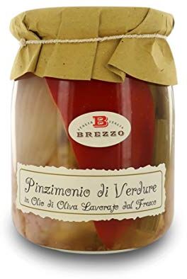 Brezzo Pinzimonio Di Verdure In Olio di Oliva, Verdure Miste Tipo Giardiniera Ma Sottolio, 560 Grammi / 330 Grammi Sgocc.