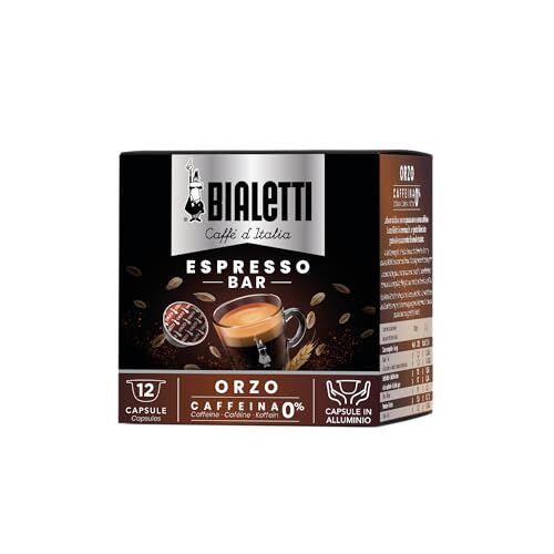 Bialetti Caffè d'Italia, Box 12 Capsule, Orzo, Compatibili con Macchine  sistema chiuso, 100% Alluminio