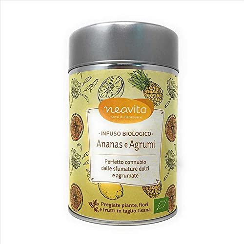 Neavita Silver Tin Infuso Biologico Ananas E Agrumi, 100g