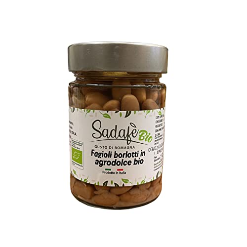 Generico Sadafè Bio Fagioli Borlotti in Agrodolce Bio Gusto di Romagna Prodotto in Italia 330 gr