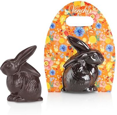 Venchi Collezione Pasqua Coniglio di Cioccolato Fondente, 100 g Idea Regalo Senza Glutine Vegano