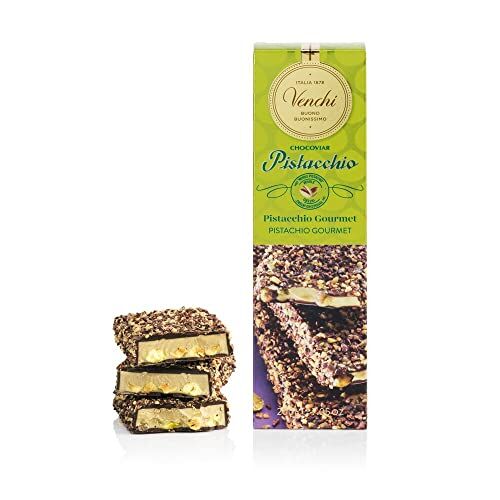 Venchi Stecca di Cioccolato Chocoviar Pistacchio, 200 g Senza Glutine